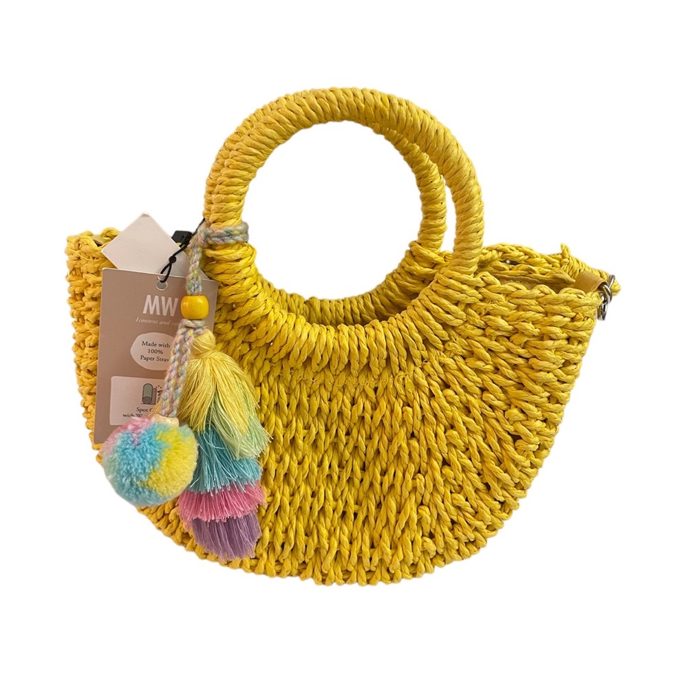 Most Wanted top handle paper straw bag